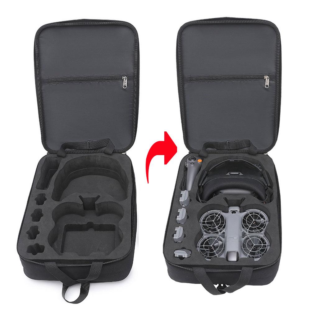 Drone Carrying Bag - DJI Neo 2用ハードシェルバックパック、モーションフライモアコンボドローン用耐衝撃保護ケース、DJI Neo 2用ポータブル収納バッグ