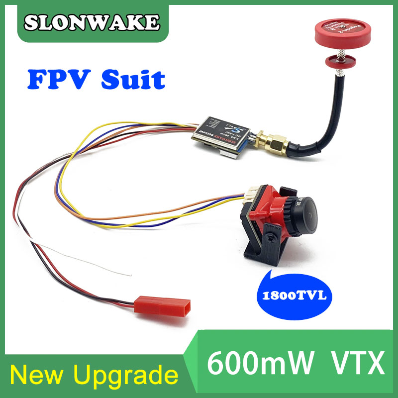 Drone Rc Transmitter And Receiver - すぐに使える5.8G 48CH 600mWビデオ送信機とCmos 1800TVLミニFPVカメラ2.1mmレンズ調整可能 RC FPVレーシングドローン用