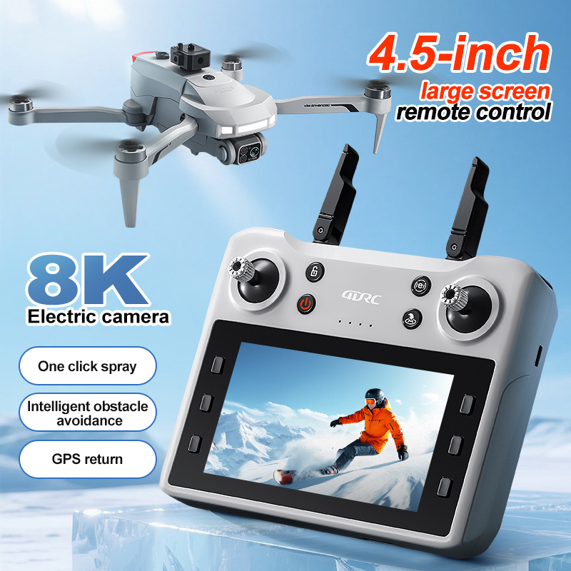 Drone Smart Rc Foldable - 大型スクリーン折りたたみ式GPSリターンWIFI FPVリモートコントロールクアッドコプター8K ESCオプティカルフローホバリングスマート障害物回避RCドローン