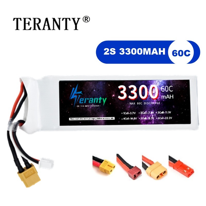 Drone Rcs - 2S 7.4V リポバッテリー 3300mAh 60C 車