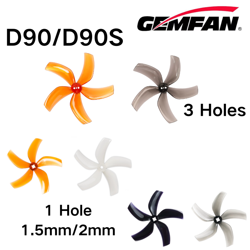 Micro Fpv Quad - D90 5 ブレードプロペラ D90-5 Gemfan プロップ