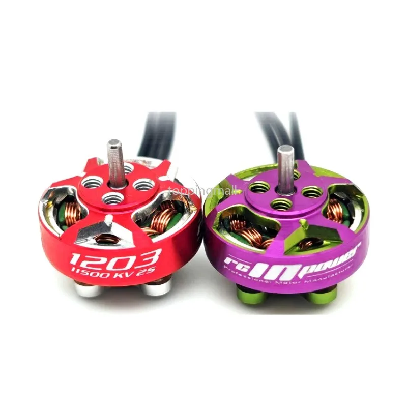 Drone Rc Diy - RCINPOWER-RC FPVレーシングドローン用ブラシレスモーター,DIYクワッドコプター,2〜3インチプロペラ,GTS V3, 1203,1500kv,2S,8000kv,6000kv,4個