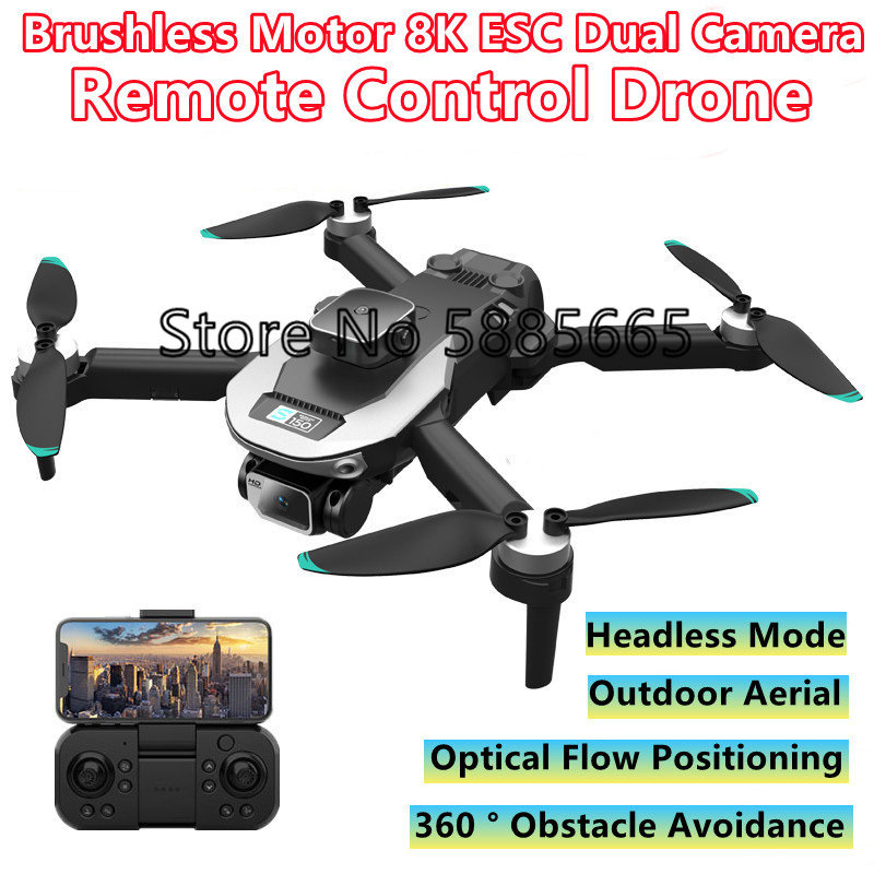Drone Smart Rc Foldable - スマート障害物回避ブラシレスWIFI FPV RCドローン 8Kオプティカルフロー重力誘導ヘッドレスAPPリモートコントロールクアッドコプター