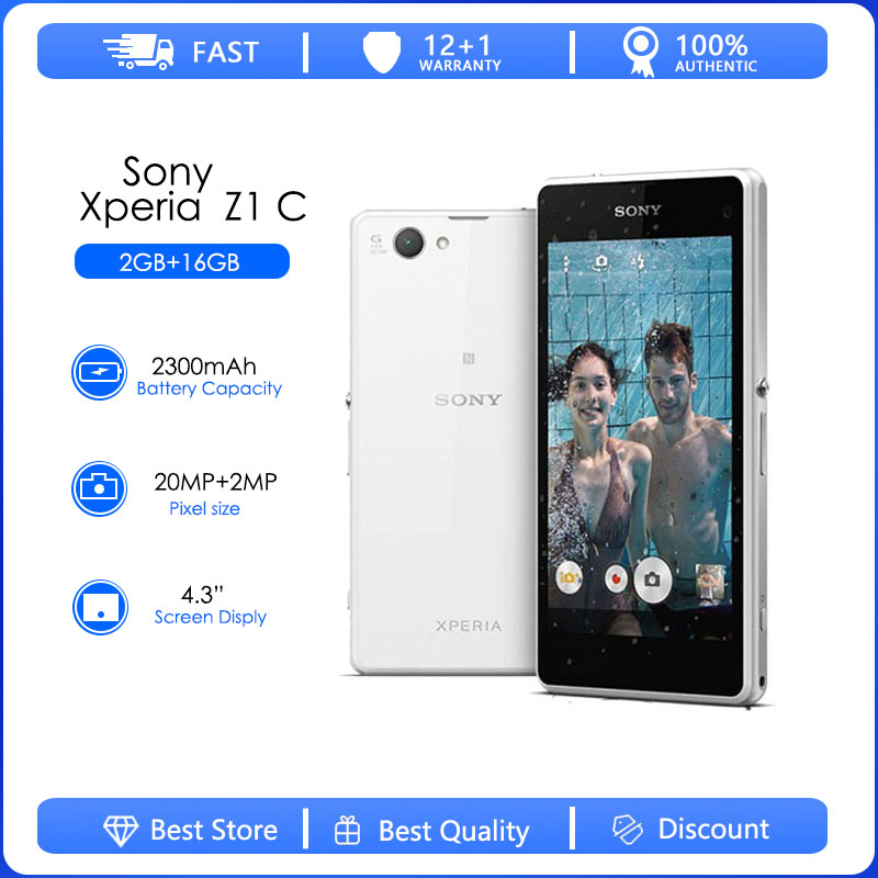 Drone Z1 - Sony xペリア-Androidクアッドコアスマートフォン,オリジナルの再生品,3g/4g,Android,クアッドコア,2GB RAM,4.3 MP,wifi,GPS,16GB
