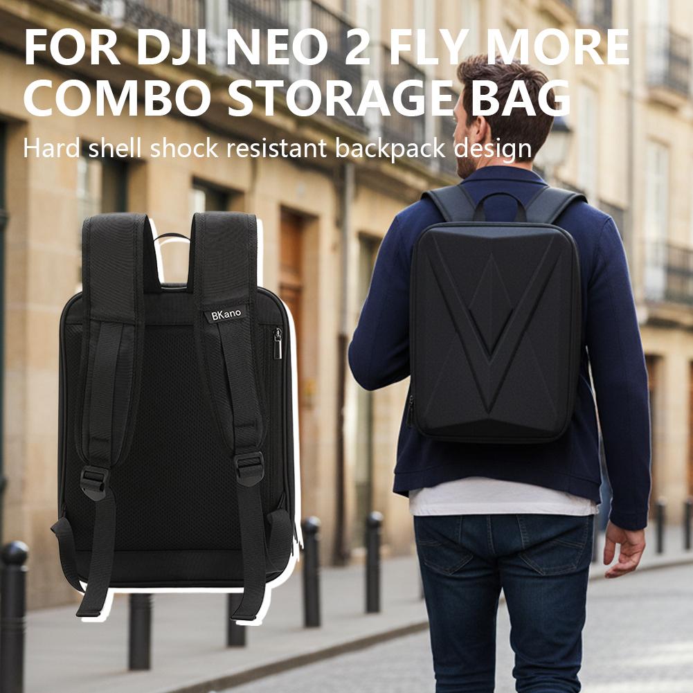 Drone Carrying Bag - ハードバックパック DJI NEO 2 収納ケースショルダーバッグポータブルキャリングハンドバッグ DJI