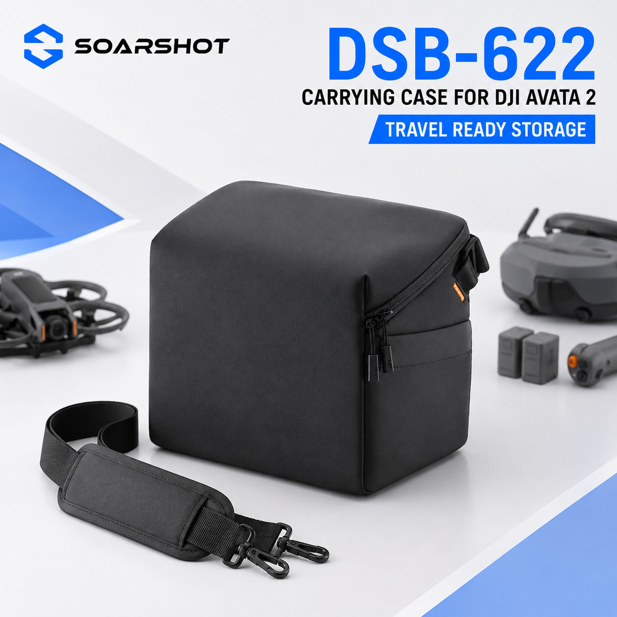 Drone Carrying Bag - SOARSHOT DJI Avata 2 ゴーグル3用キャリングケース ポータブル
