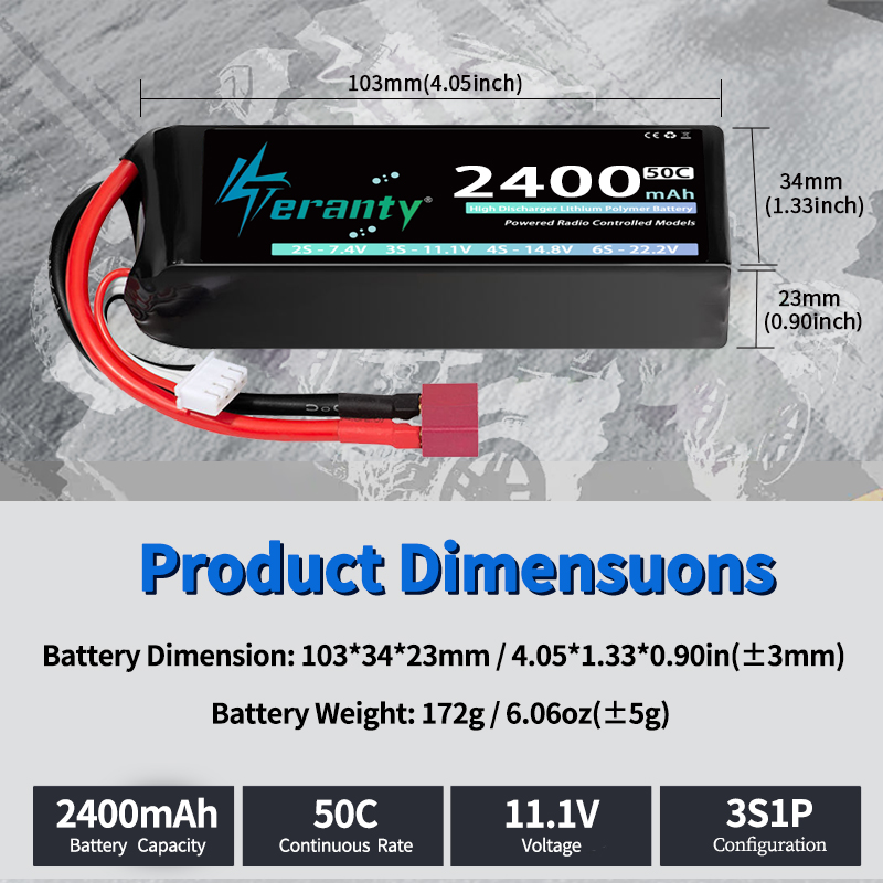 TERANTY 3S 2200/2400/2600mAh リ - Drone Rc Boat のレビューと価格