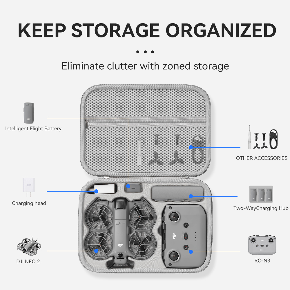 DJI NEO 2ドローンアクセサリー用XFJIトラベルオー - Drone Carrying Bag のレビューと価格