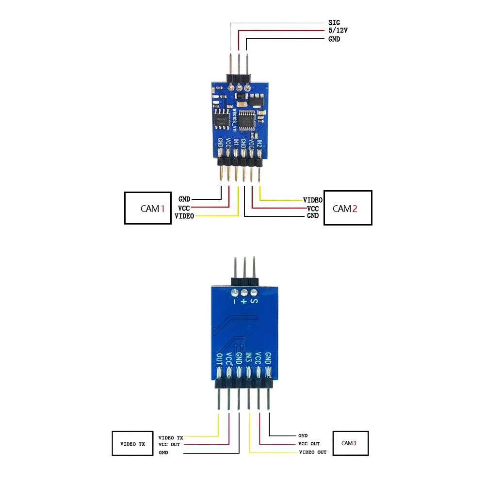 5.8G 3 チャンネルビデオスイッチャーモジュール 3 ウ - Drone Rc Controller And Receiver のレビューと価格