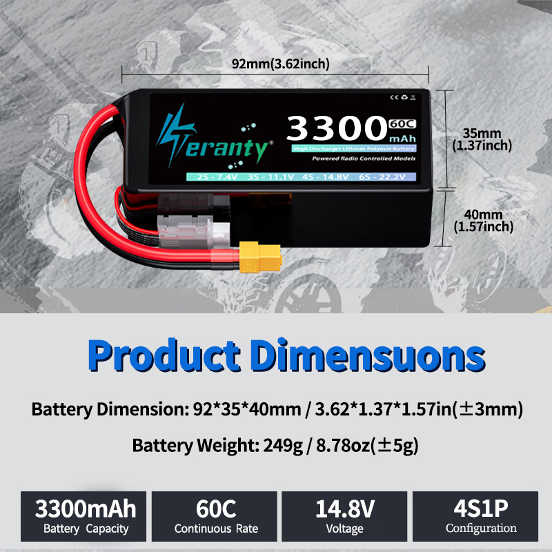 TERANTY 4S 3300mAh リポバッテリー 14. - Drone Rc Boat のレビューと価格