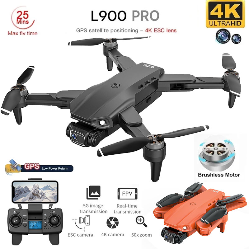 折りたたみ式ブラシレスドローンl900プロ,GPS, 4k, - Gps Module Drone のレビューと価格