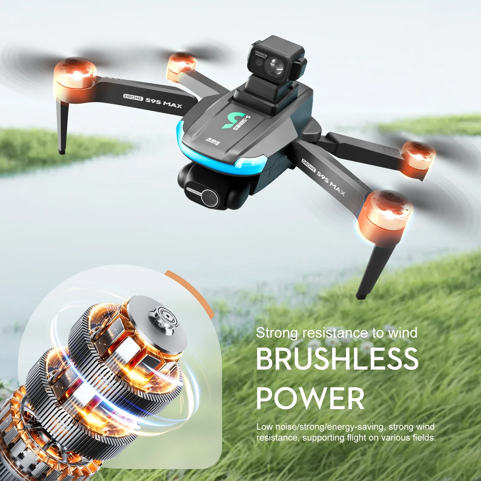 新しい S9S MAX ミニドローン 4K 2 軸 PTZ  - Gps Module Drone のレビューと価格