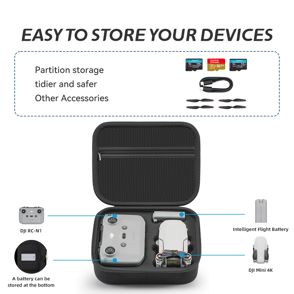 ポータブル収納バッグ保護キャリングケース DJI Mini4 - Drone Carrying Bag のレビューと価格