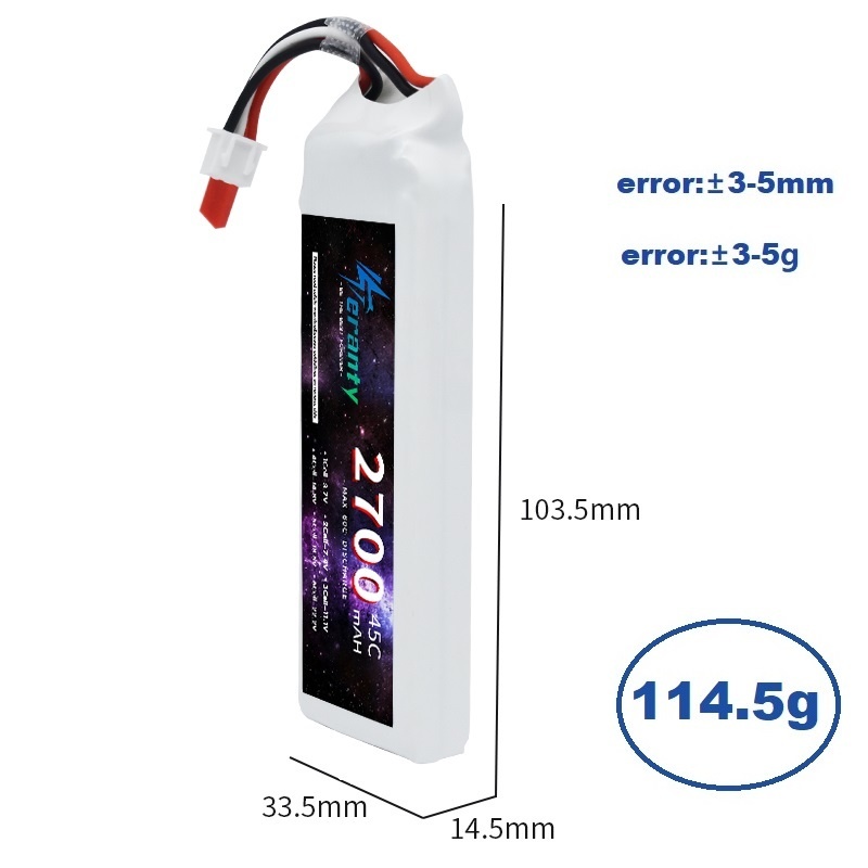 Tプラグ付きLiPoバッテリー、rc、fpv、飛行機、ヘリコ - Drone Rcs のレビューと価格