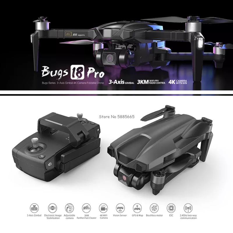 プロのリモートコントロールドローン,4k,GPSリターン,f - Drone Smart Rc Foldable のレビューと価格