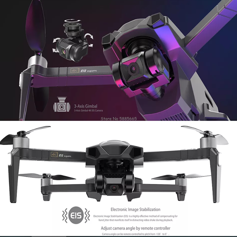 プロのリモートコントロールドローン,4k,GPSリターン,f - Drone Smart Rc Foldable のレビューと価格