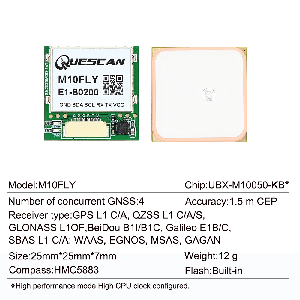 Quescan 25 ミリメートル * 25 ミリメートル  - Gps Module Drone のレビューと価格