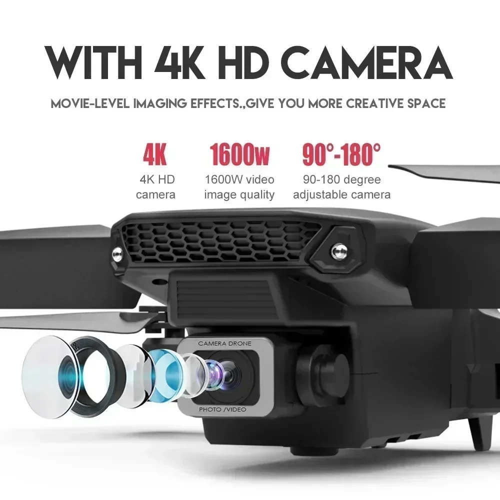 新型E88 Pro Wifi FPVドローン HD 4K 1 - Drone Rc Not Connected のレビューと価格