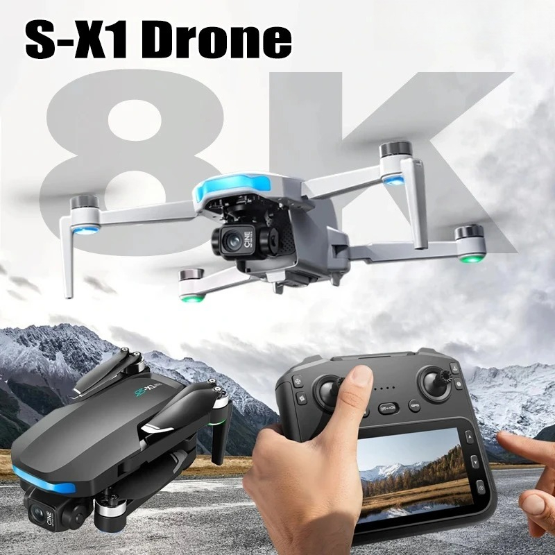 オリジナルS-X1ドローン 8K HD プロフェッショナル  - Drone Rc Harness のレビューと価格