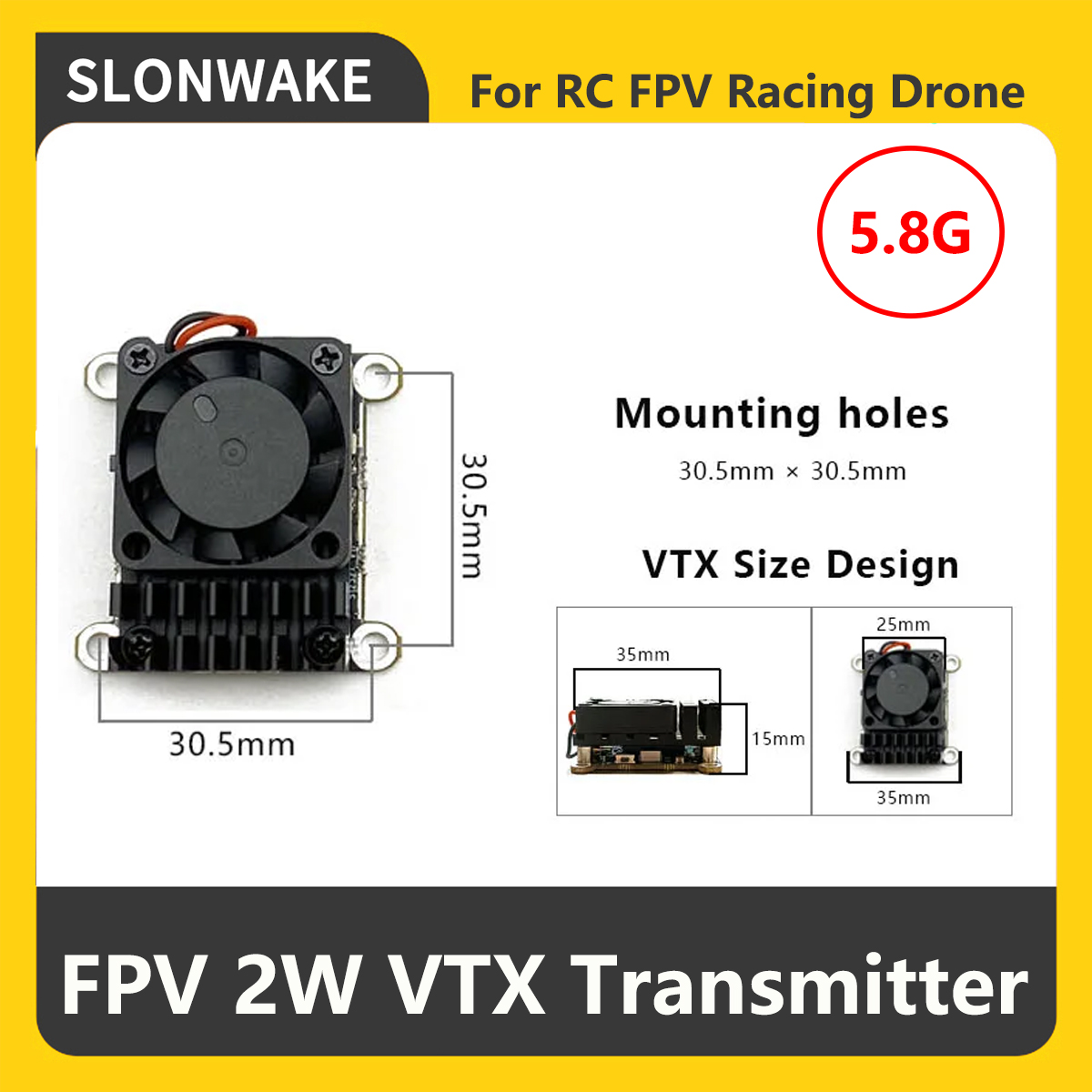 SLONWAKE 5.8G 2000mW FPV VTX ト - Drone Rc Transmitter And Receiver のレビューと価格