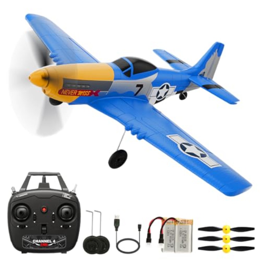 P51D RC飛行機 4CH 2.4GHz RTF ラジコン - Drone Top Rc のレビューと価格