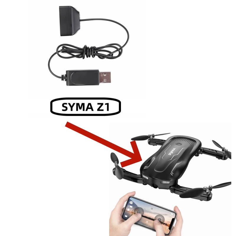 Syma Z1 USB充電ケーブル 折りたたみ式ドローン用  - Drone Z1 のレビューと価格