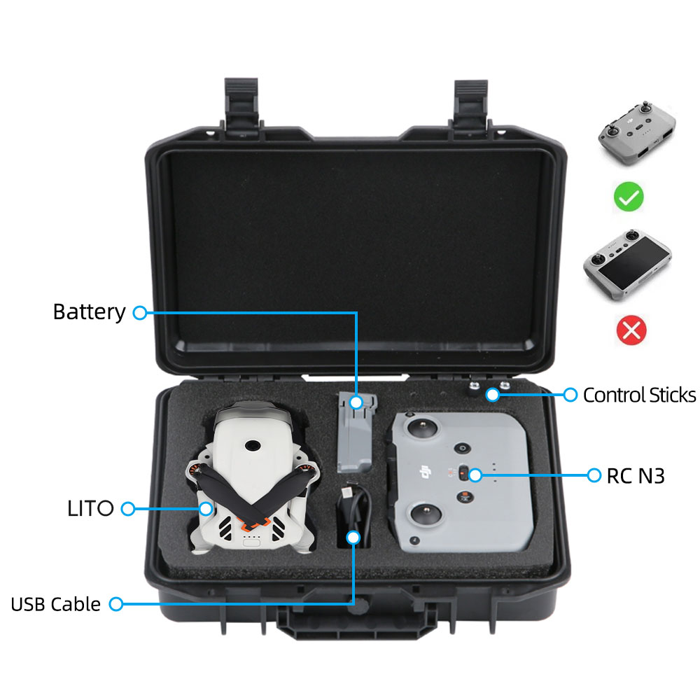 DJI Lito 1 用ポータブルキャリングケース 防爆収納 - Drone Carrying Bag のレビューと価格