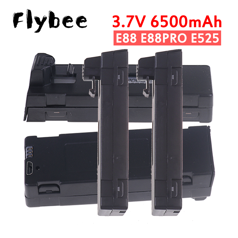 充電式3.7V 6500mAh E88PROバッテリーと充電 - Drone Rc E99 Pro のレビューと価格